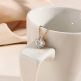 Kyla Solitaire Necklace in Gold