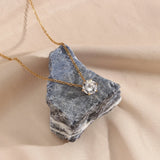 Kyla Solitaire Necklace in Gold
