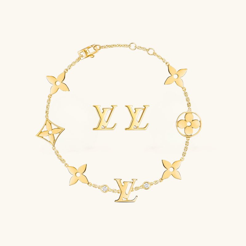 Lacey Set in Gold