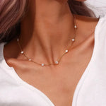 Laney Pearl Necklace in Gold