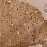 Laney Pearl Necklace in Gold