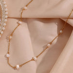 Laney Pearl Necklace in Gold