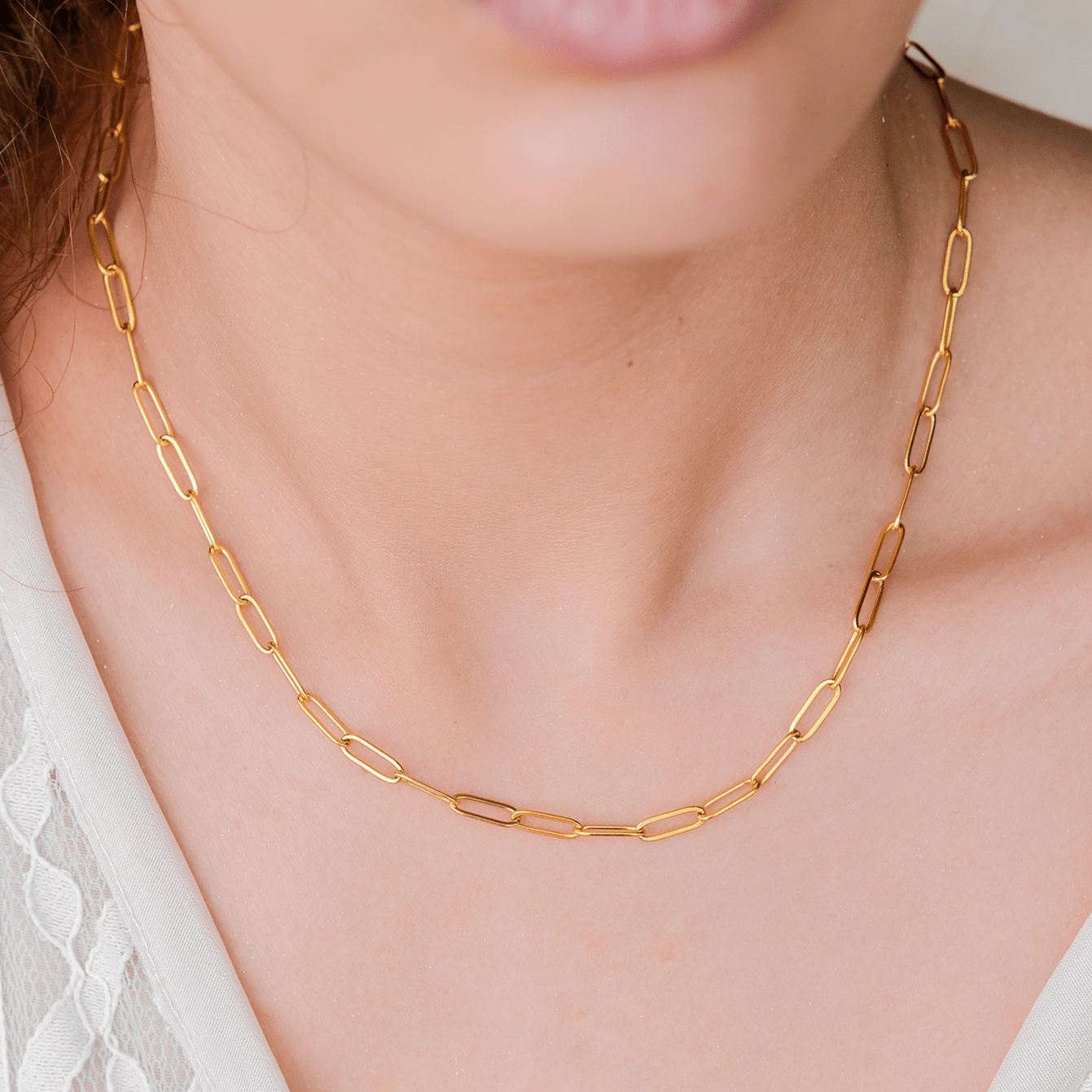 Lena Graceful Link Necklace