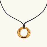 Leonora Ring Necklace in Gold
