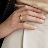 Lorelei Glossy Croissant Ring