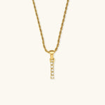 Maeve Diamond Initial Necklace in Gold