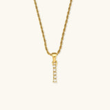 Maeve Diamond Initial Necklace in Gold