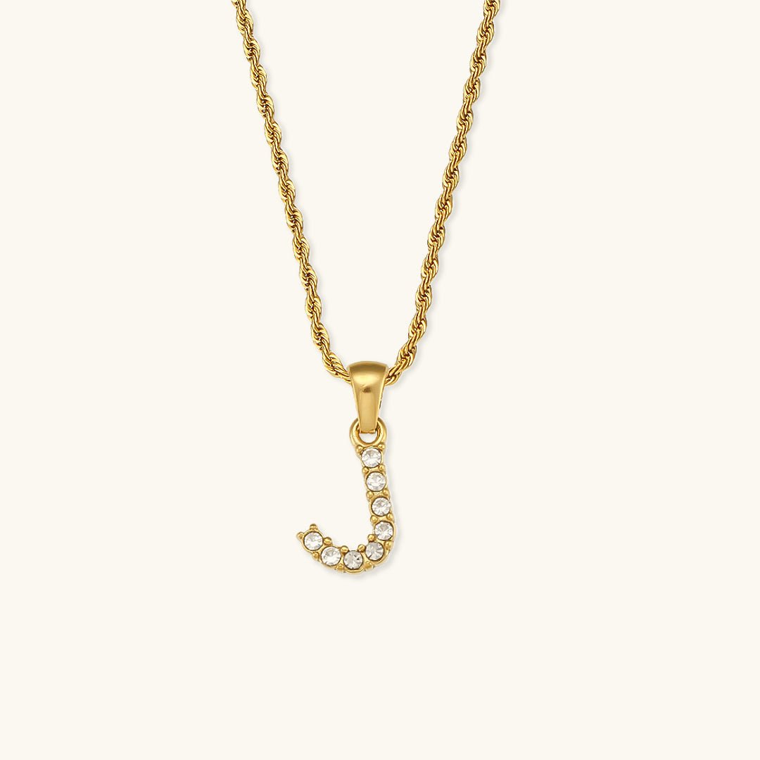Maeve Diamond Initial Necklace in Gold