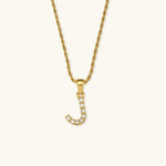 Maeve Diamond Initial Necklace in Gold