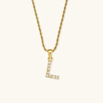 Maeve Diamond Initial Necklace in Gold