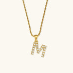 Maeve Diamond Initial Necklace in Gold