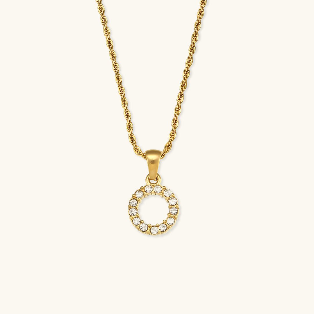 Maeve Diamond Initial Necklace in Gold
