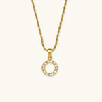 Maeve Diamond Initial Necklace in Gold