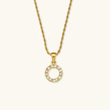 Maeve Diamond Initial Necklace in Gold