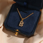 Maeve Diamond Initial Necklace in Gold