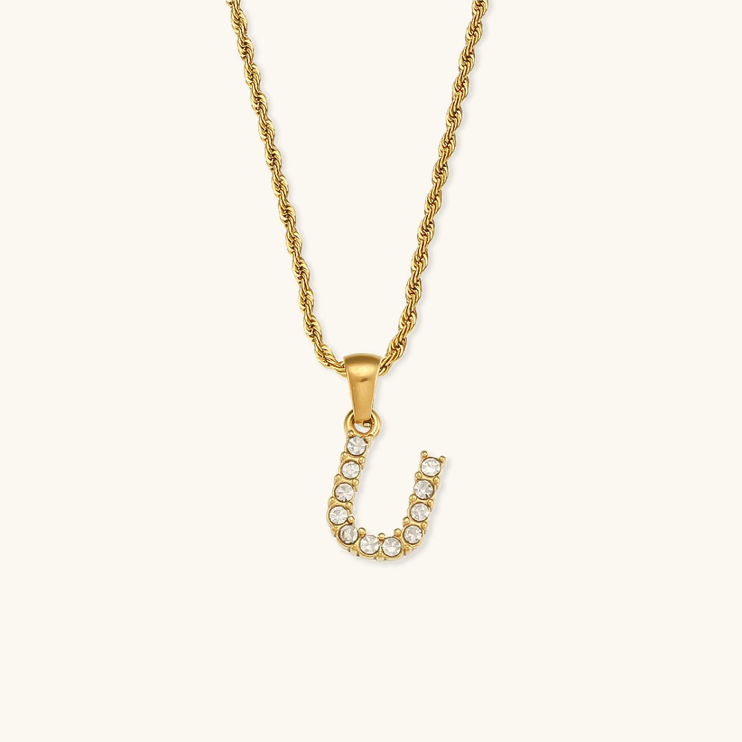 Maeve Diamond Initial Necklace in Gold