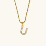 Maeve Diamond Initial Necklace in Gold