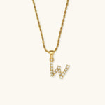 Maeve Diamond Initial Necklace in Gold