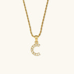 Maeve Diamond Initial Necklace in Gold