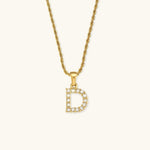 Maeve Diamond Initial Necklace in Gold