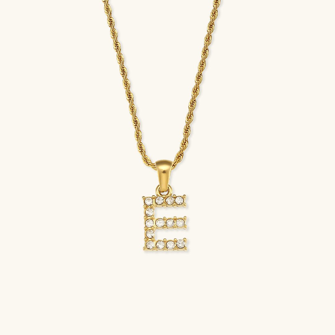 Maeve Diamond Initial Necklace in Gold