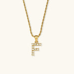 Maeve Diamond Initial Necklace in Gold