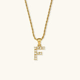 Maeve Diamond Initial Necklace in Gold