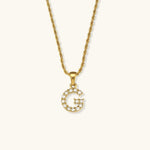 Maeve Diamond Initial Necklace in Gold