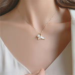 Mermaid Pearl Necklace in Gold