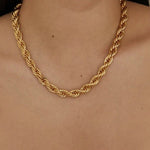 Mila Twisted Necklace in Gold