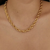 Mila Twisted Necklace in Gold