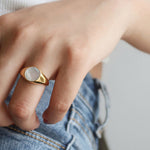 Mother of Pearl Ring in Gold