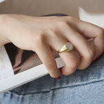 Mother of Pearl Ring in Gold