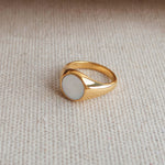Mother of Pearl Ring in Gold