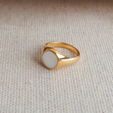 Mother of Pearl Ring in Gold