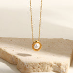 Nancy Pearl Necklace in Gold