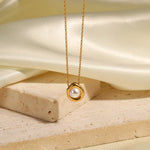 Nancy Pearl Necklace in Gold