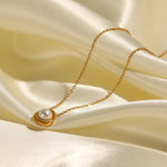 Nancy Pearl Necklace in Gold
