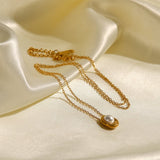 Nancy Pearl Necklace in Gold