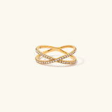 Nia Cross Ring in Gold
