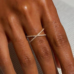 Nia Cross Ring in Gold