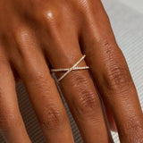 Nia Cross Ring in Gold