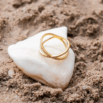 Nia Cross Ring in Gold