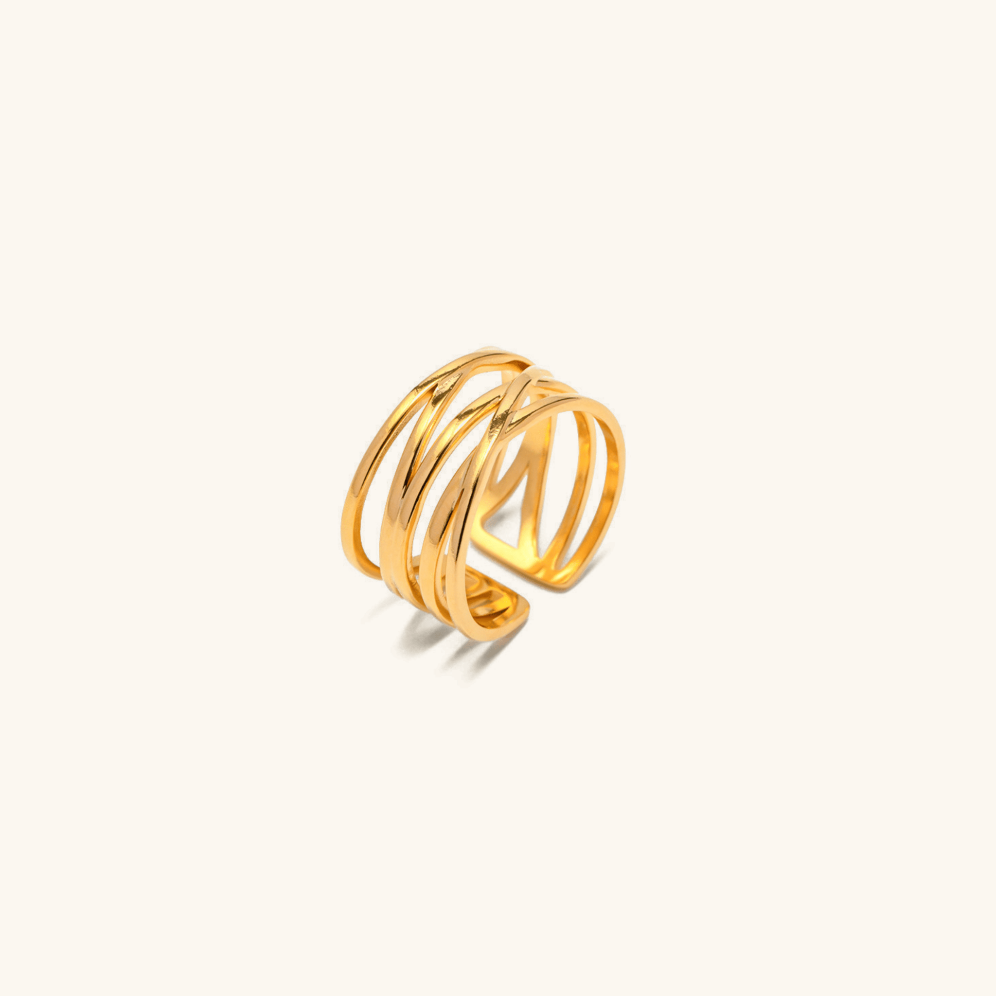 River Stackable Ring in Gold