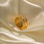 River Stackable Ring in Gold