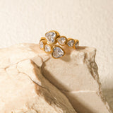 Romy Heart Ring in Gold