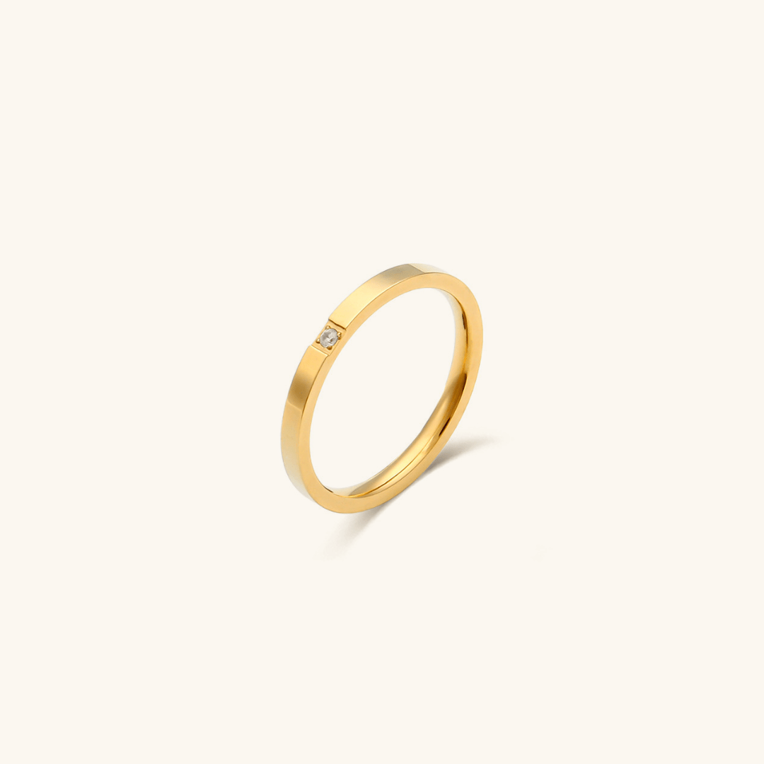 Sage Minimalist Ring in Gold