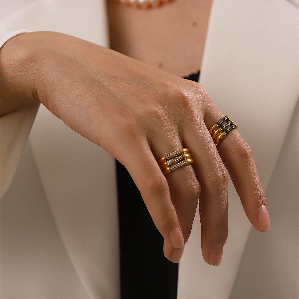 Serenity Sparkling Ring in Gold