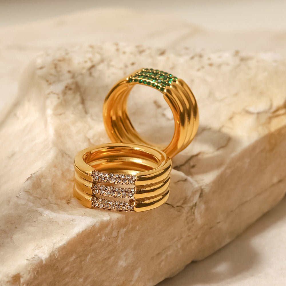 Serenity Sparkling Ring in Gold