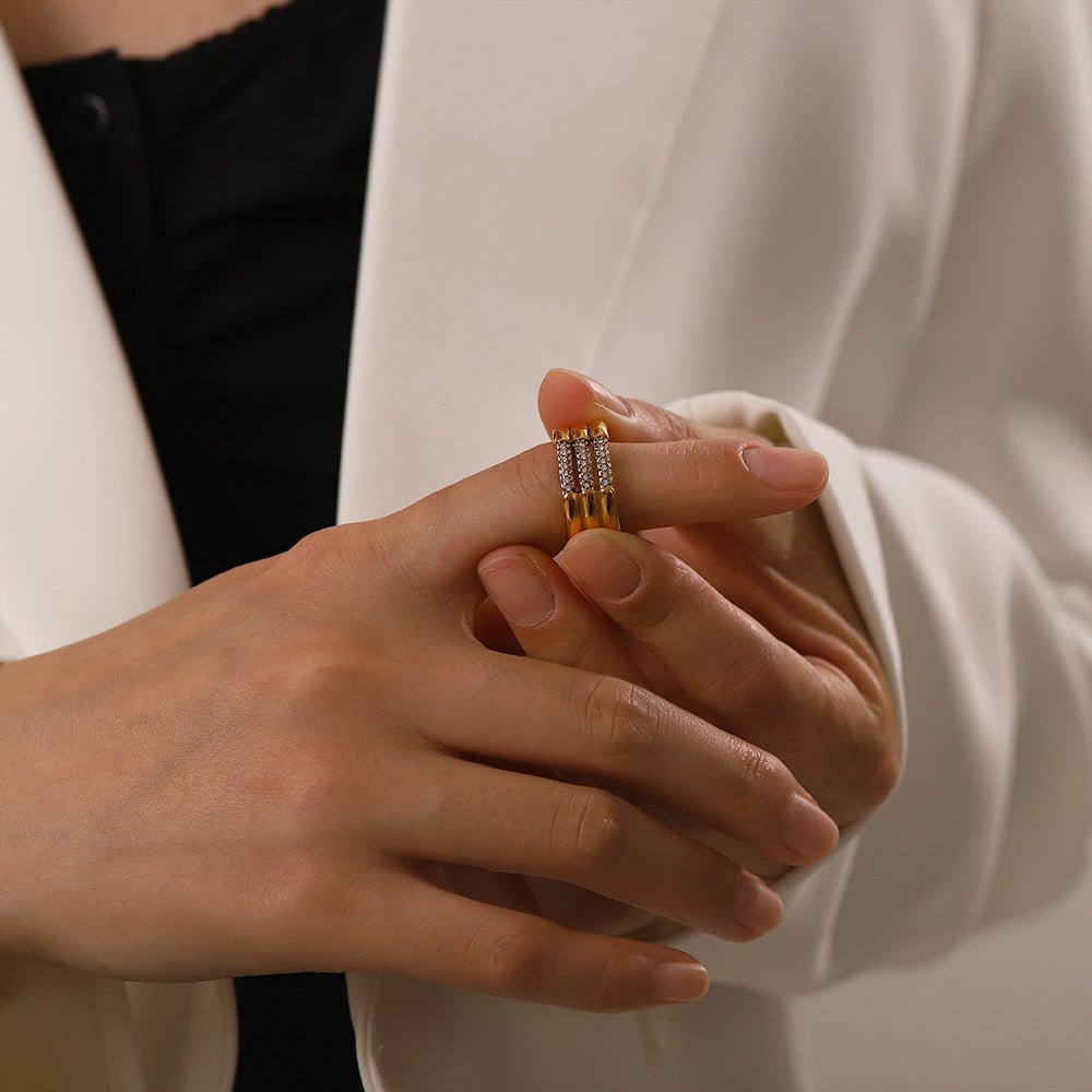 Serenity Sparkling Ring in Gold